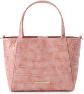 Brahmin Small Mona Croc Embossed Leather Tote