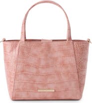 Brahmin Small Mona Croc Embossed Leather Tote