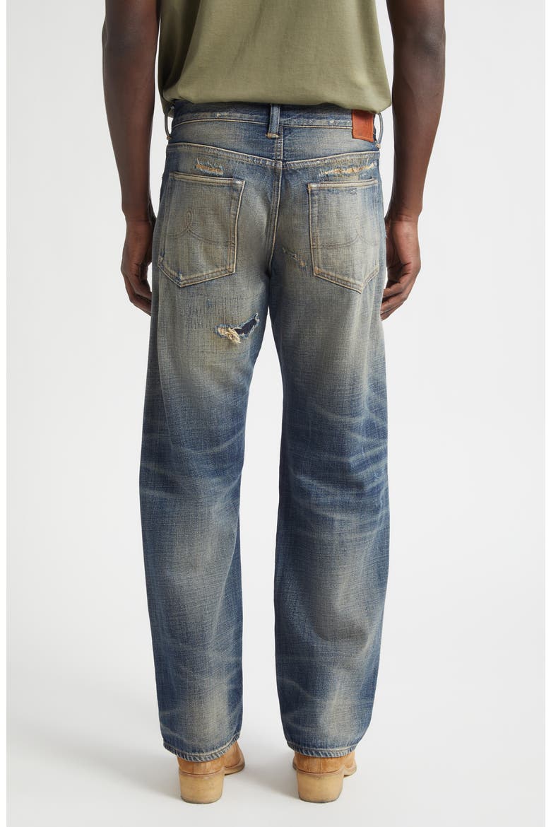 Relaxed Fit Ripped & Repaired Straight Leg Jeans, Alternate, color, AVERIE WASH