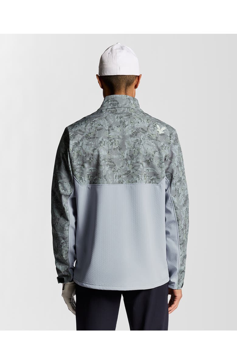 Lyle & Scott Golf Printed Half Zip Windjammer Jacket, Alternate, color, True Iron/ Jet Black
