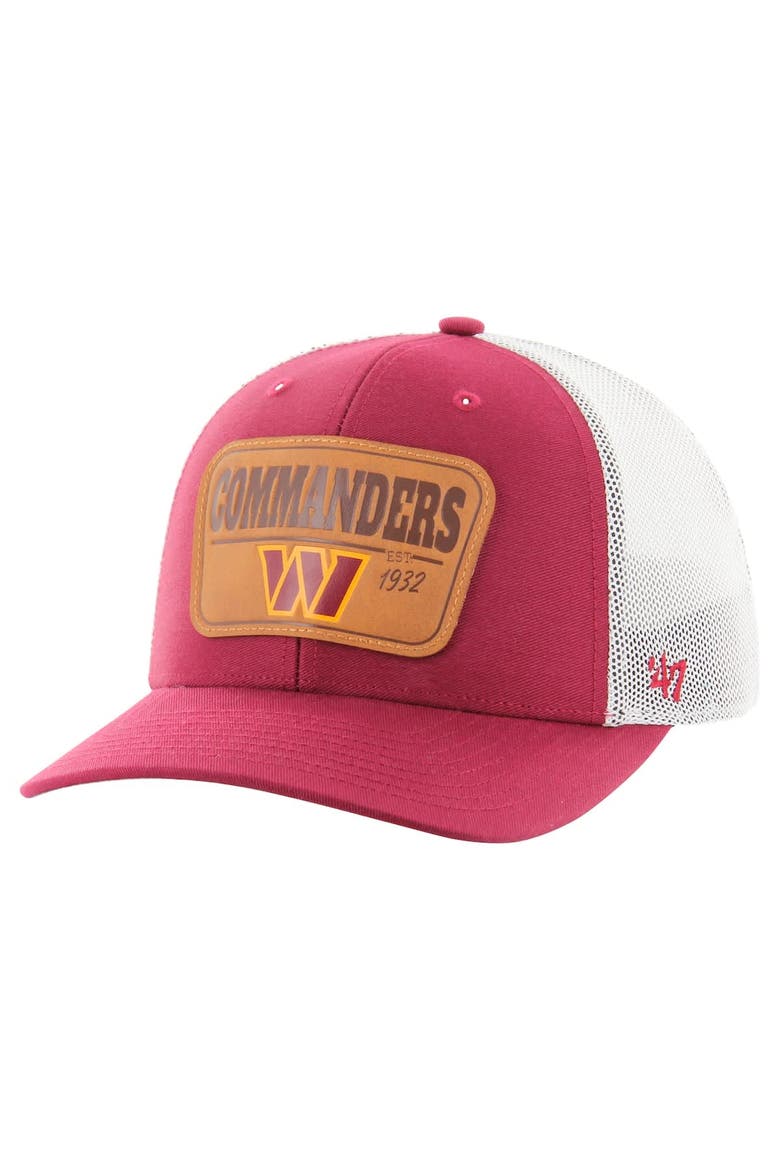 Men's '47 Burgundy/White Washington Commanders Thrash Trophy Flex Hat, Alternate, color, Burgundy