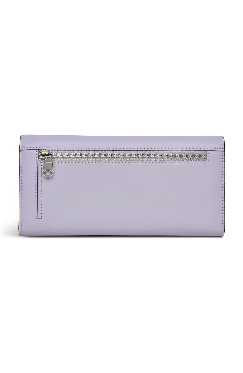 Radley Plaid Large Leather Flapover Wallet, Alternate, color, Bellflower