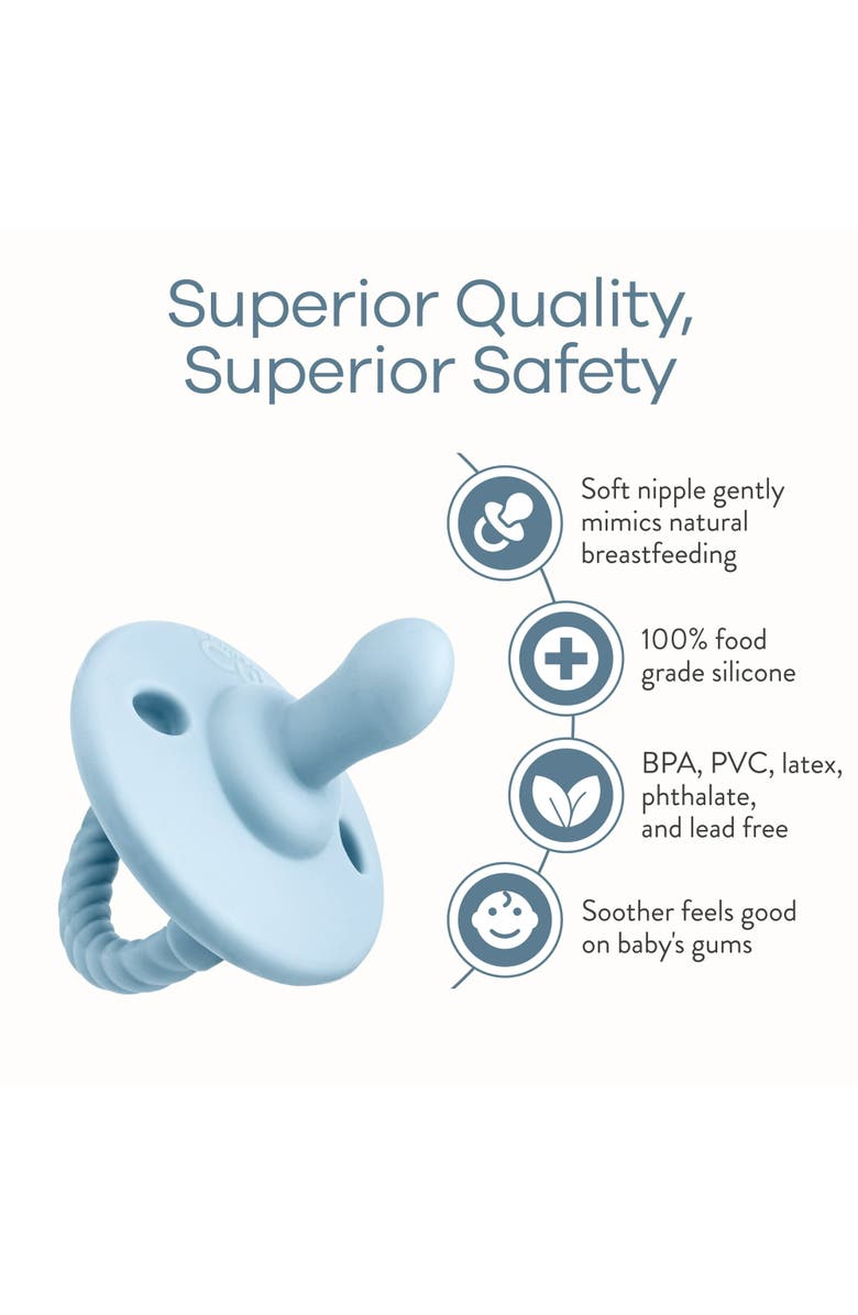 Comfy Cubs Pacifiers, 4 Pack - Flat,  0 to 18 Months, Alternate, color, Blue