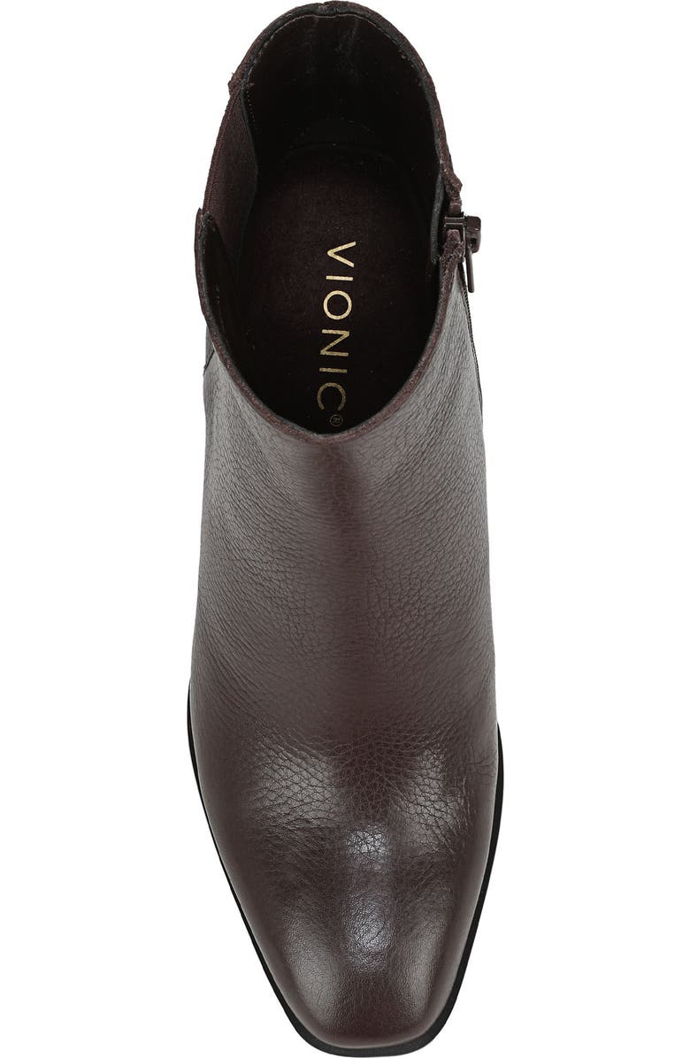 Vionic Vynn Plain Toe Bootie, Alternate, color, Chocolate Ganache