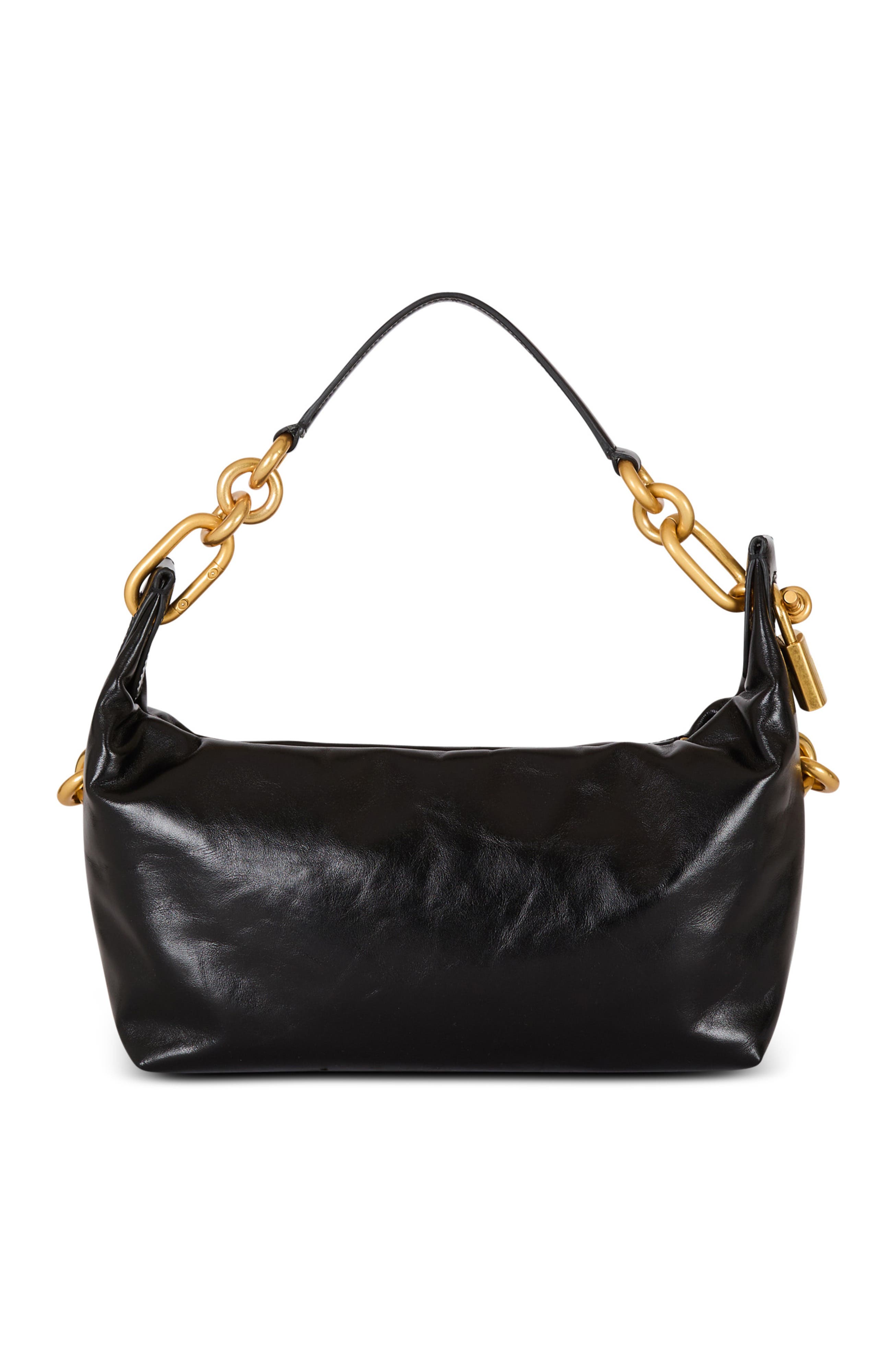 Balmain Medium Sync Bag In Calfskin Leather, Alternate, color, Black