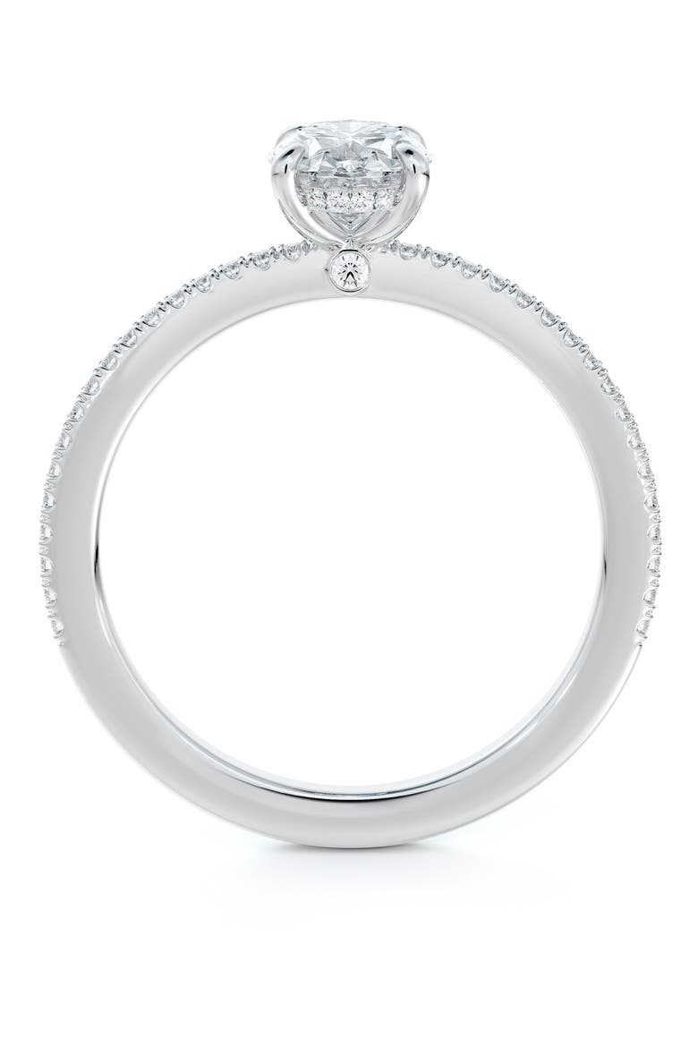 x Micaela Simply Solitaire Oval Diamond Engagement Ring with Diamond Band, Alternate, color, PLATINUM-D0.50CT