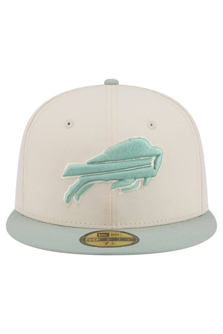 Men's New Era Cream/Light Green Buffalo Bills Color Pack 59FIFTY Fitted Hat, Alternate, color, Cream