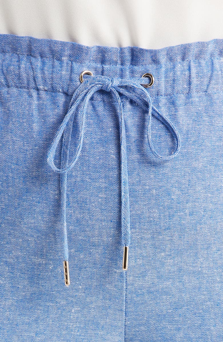 Anne Klein Linen Blend Crop Wide Leg Drawstring Pants, Alternate, color,