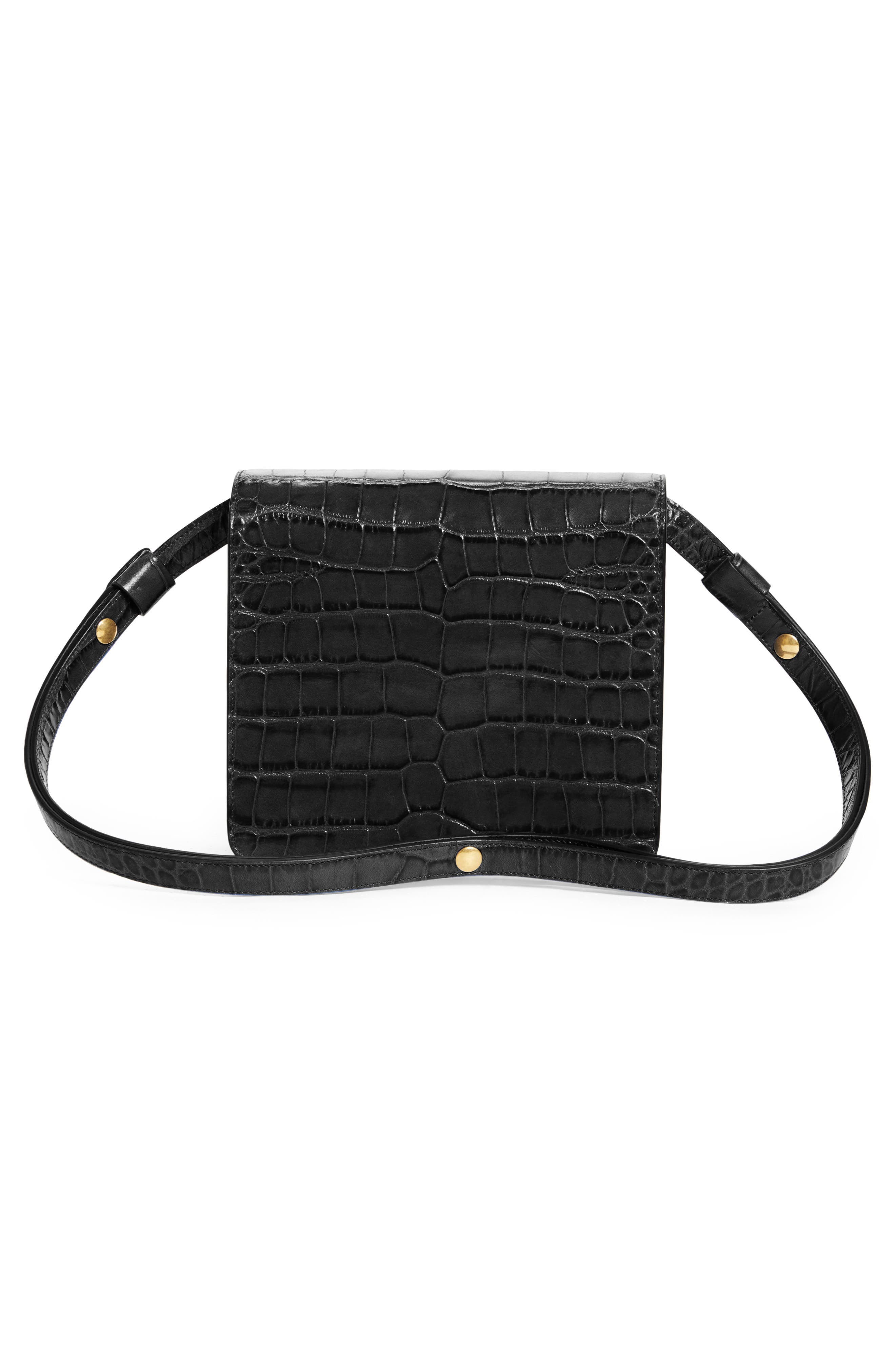 Proenza Schouler Dia Croc Embossed Leather Bag, Alternate, color, 