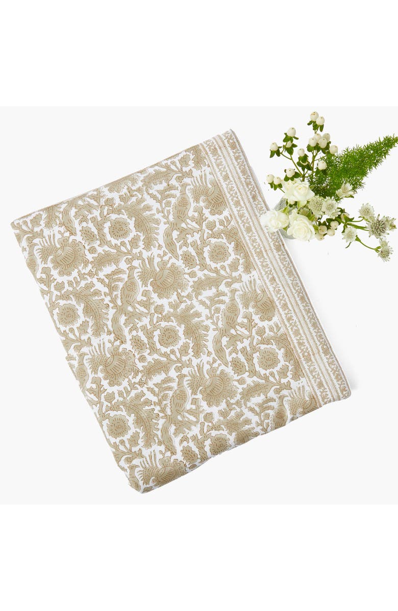 Mrs. Alice Pheasant Tablecloth, Main, color, Neutral