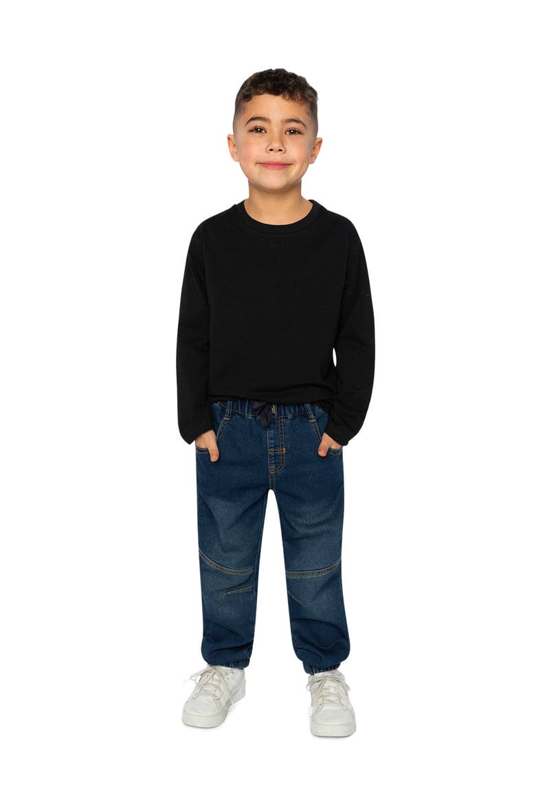 Long Sleeve Crew Neck Jersey T-Shirt, Alternate, color, Black