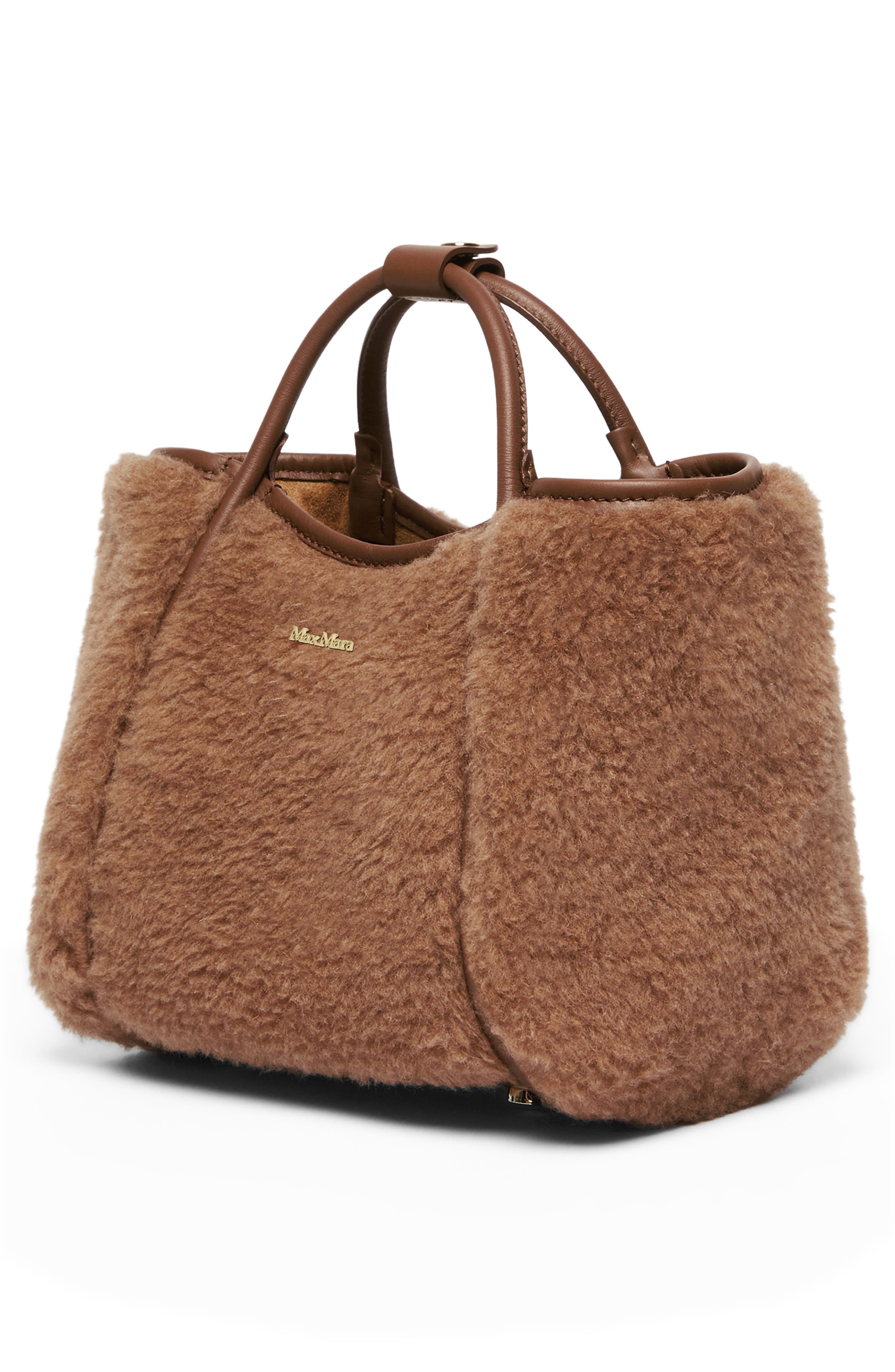 XS Marine Camel Hair & Silk Tote, Alternate, color, CAMEL