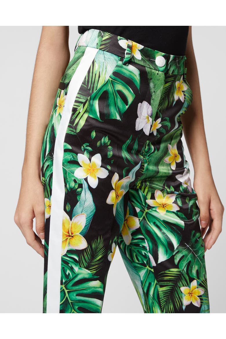 Duchesse Super High Waist Trousers Hawaii Women, Alternate, color, green
