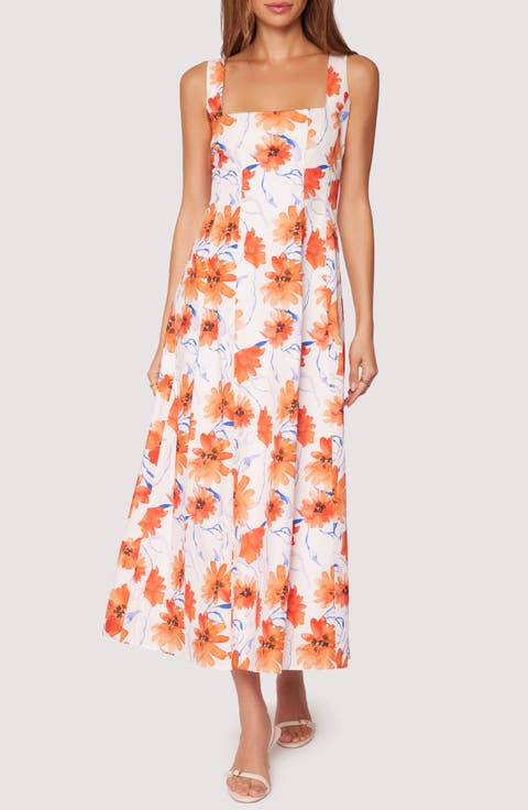 Poppy Blooms Cotton Maxi Dress