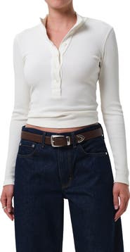Citizens of Humanity Sheena Long Sleeve Rib Polo