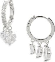 Nordstrom Cascading Cubic Zirconia Huggie Hoop Earrings