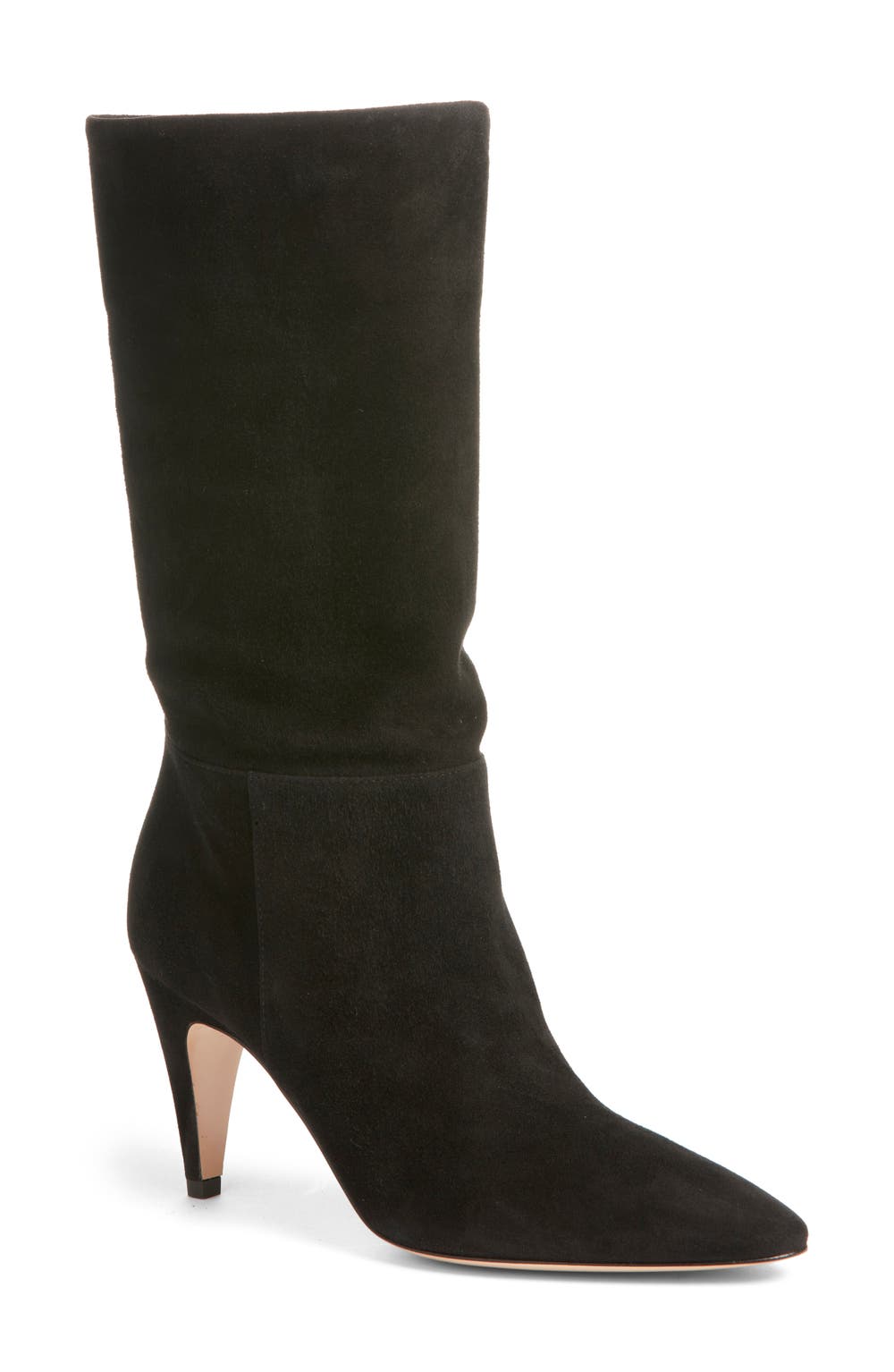 Pointed Toe Boot, color, BLACK