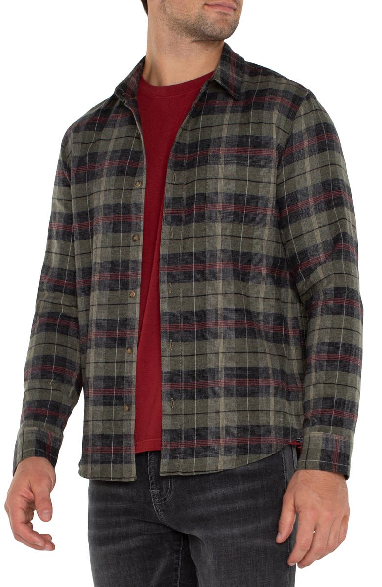 Liverpool Plaid Button-Up Shirt, Alternate, color, 