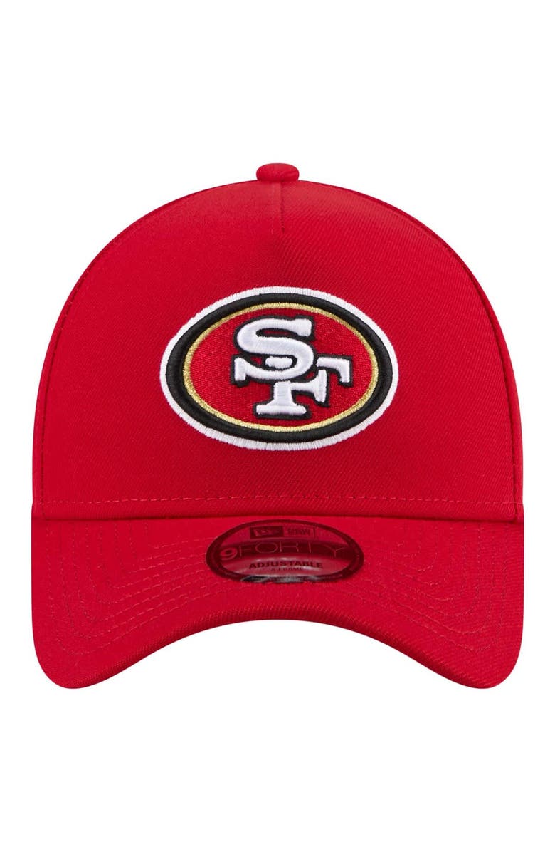 New Era Men's New Era Scarlet San Francisco 49ers A-Frame 9FORTY Adjustable Hat, Alternate, color, Scarlet