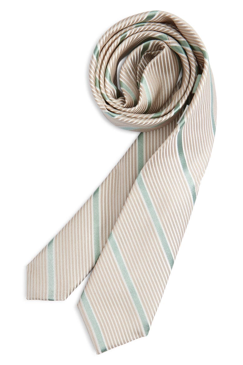 Kids' Howell Stripe Tie, Main, color, SAGE