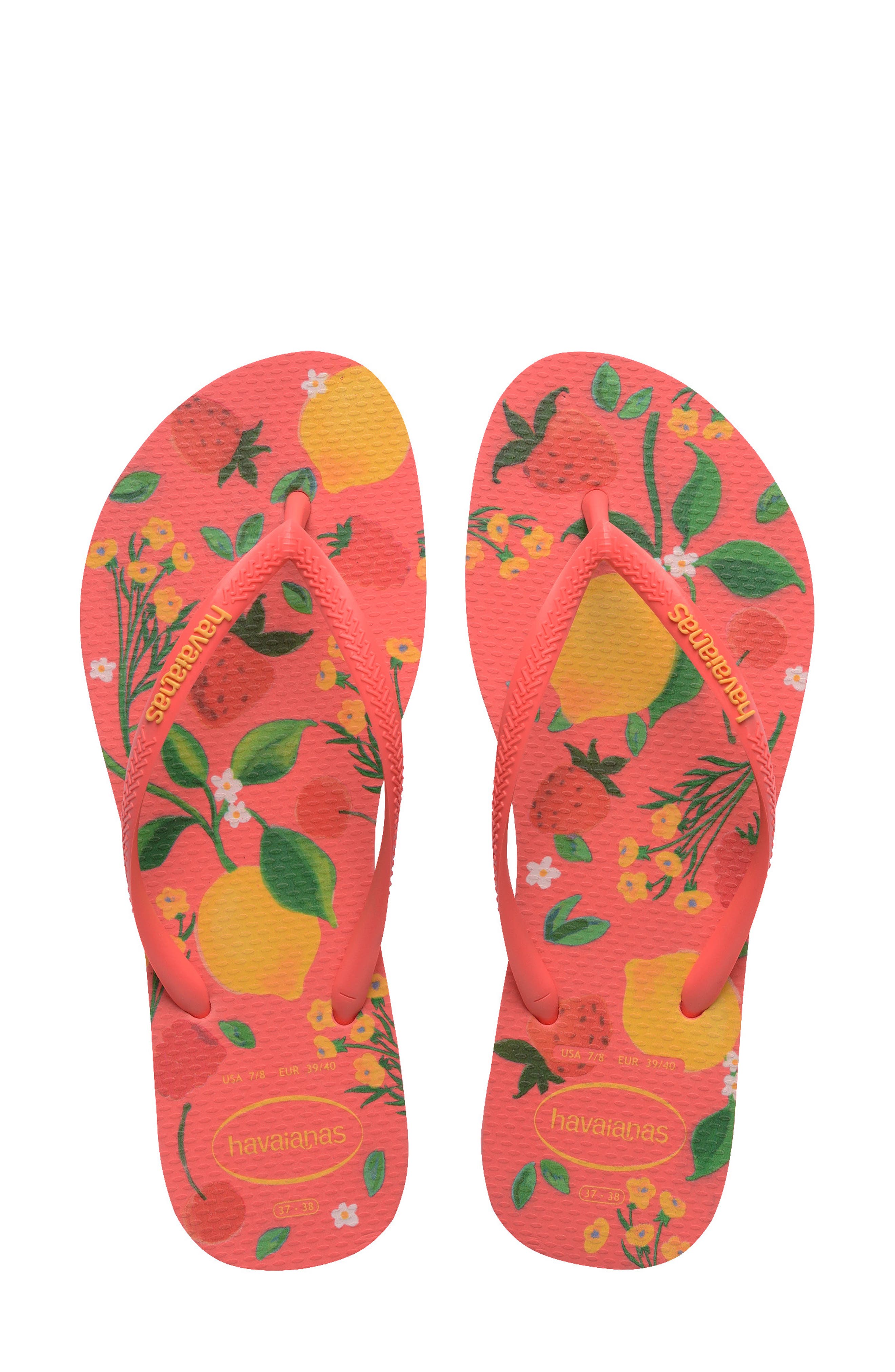 Slim Summer Bliss Flip Flop, Alternate, color, TROPICAL CORAL