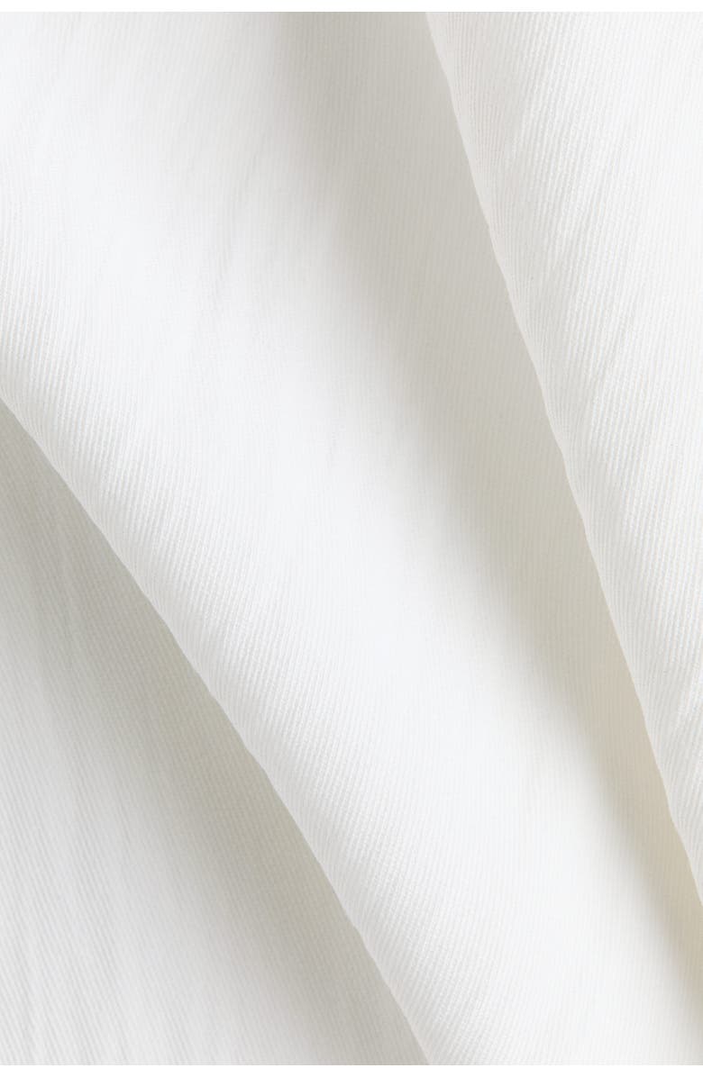 H&M Wide Frill-trimmed Trousers, Alternate, color, White