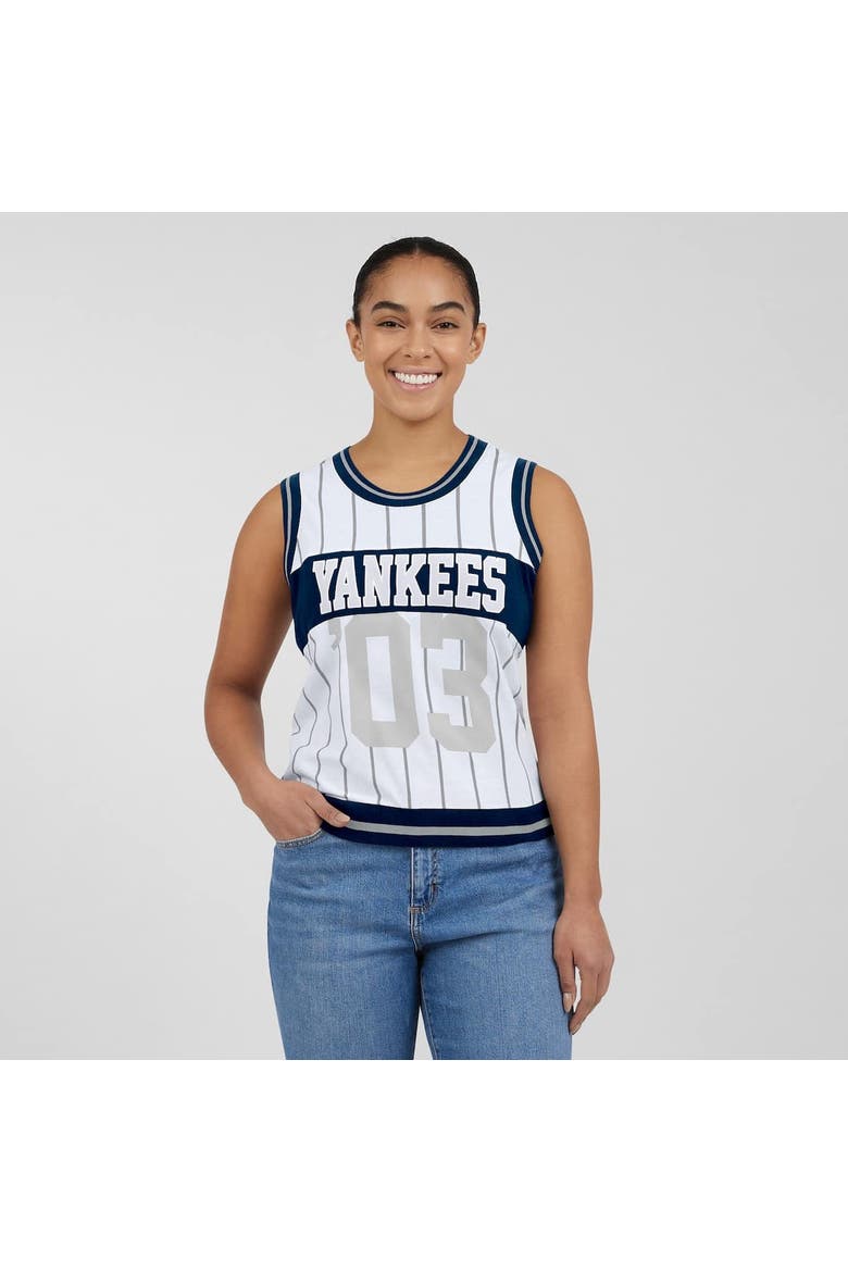 Women's WEAR by Erin Andrews  White New York Yankees Sporty Tank Top, Alternate, color, White