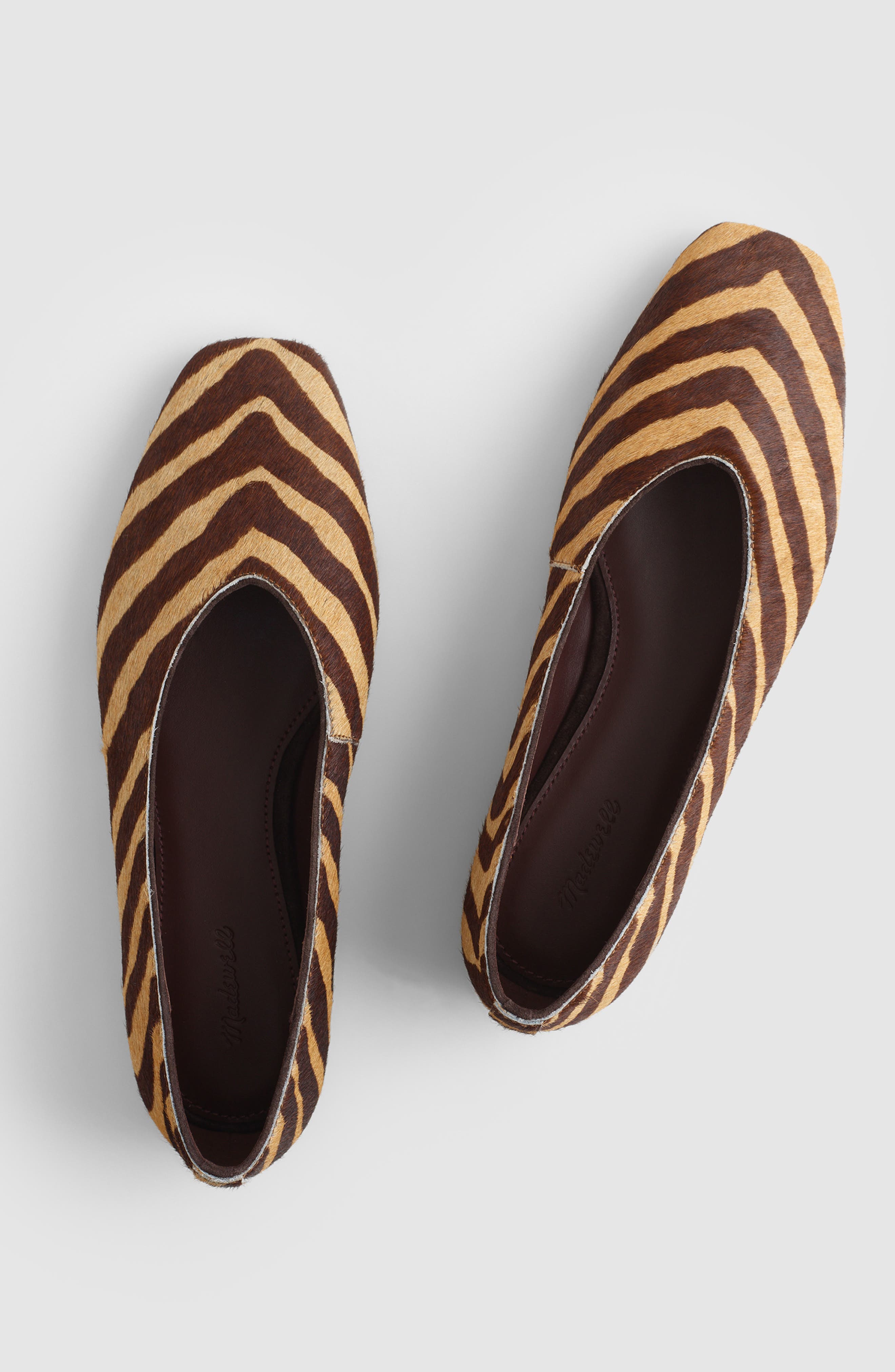 The Mylie Genuine Calf Hair Glove Flat, Alternate, color, LIGHT CHEVRON HAIRCALF MULTI