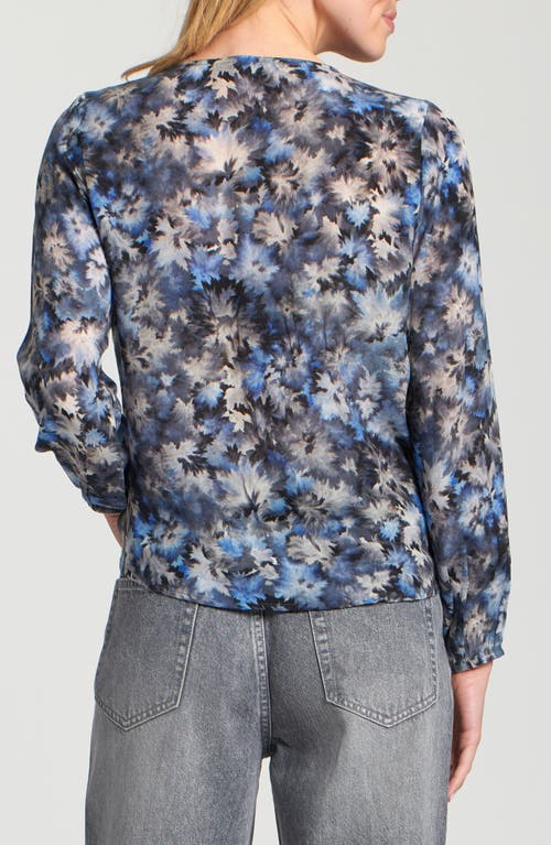 Apny Print Tie Front Top In Multi