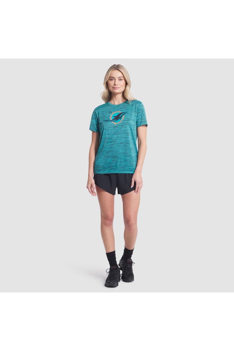 Women's Nike Turbo Green Miami Dolphins 2025 Rivalries Collection Sideline Velocity Dri-FIT T-Shirt, Alternate, color, Aqua