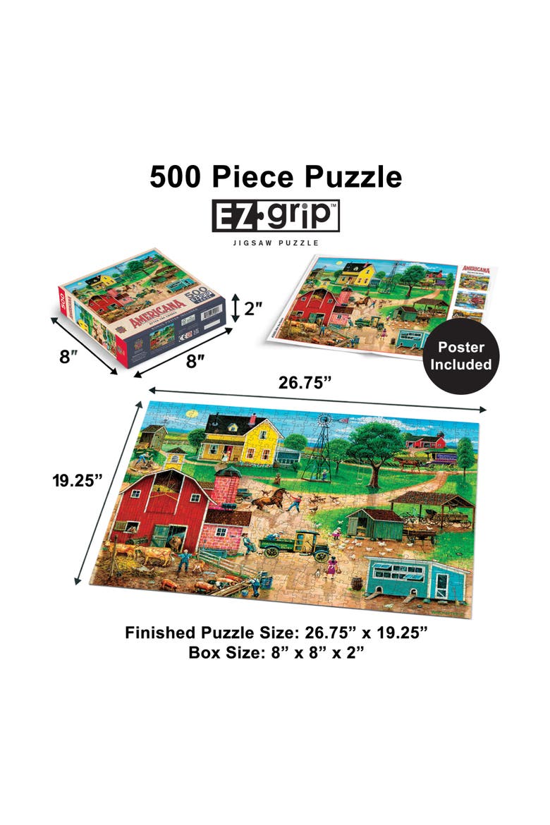 After the Chores 500 Piece Jigsaw Puzzle, Alternate, color, Multicolor