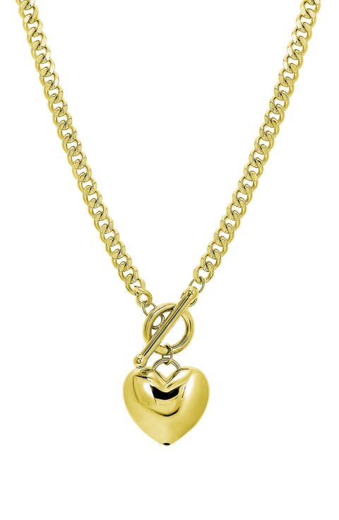 Heart Pendant Toggle Necklace