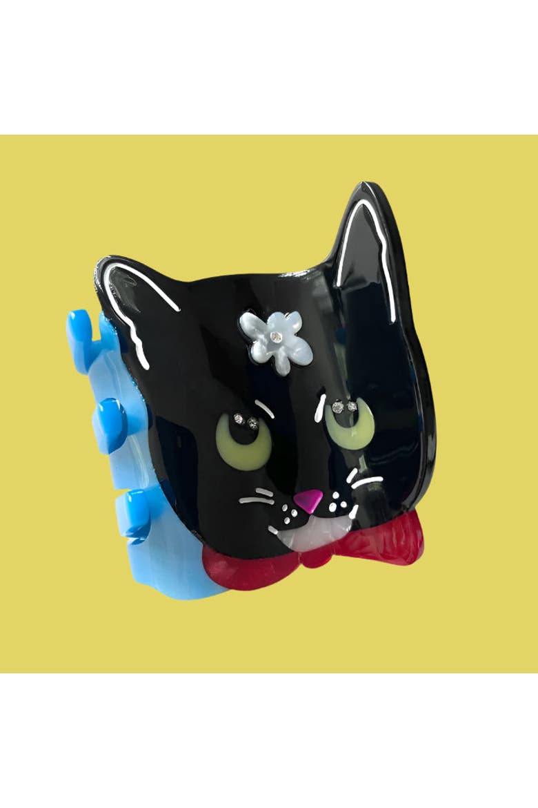 Naoko Cat Hair Claw, Alternate, color, Black