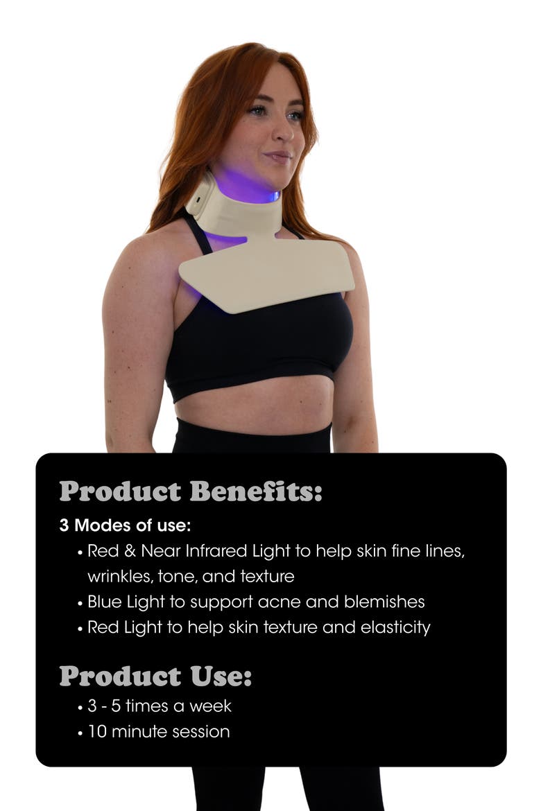 Red Light Therapy Neck Mask, Alternate, color, LIGHT GREY