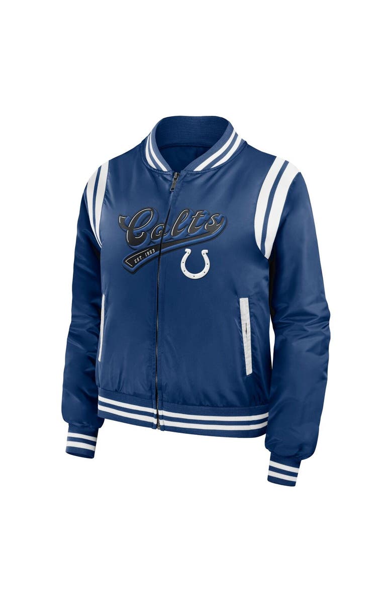 WEAR by Erin Andrews Women's WEAR by Erin Andrews Royal Indianapolis Colts Bomber Full-Zip Jacket, Alternate, color, 