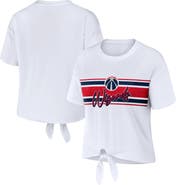 WEAR by Erin Andrews Women's WEAR by Erin Andrews  White Washington Wizards Tie-Front T-Shirt