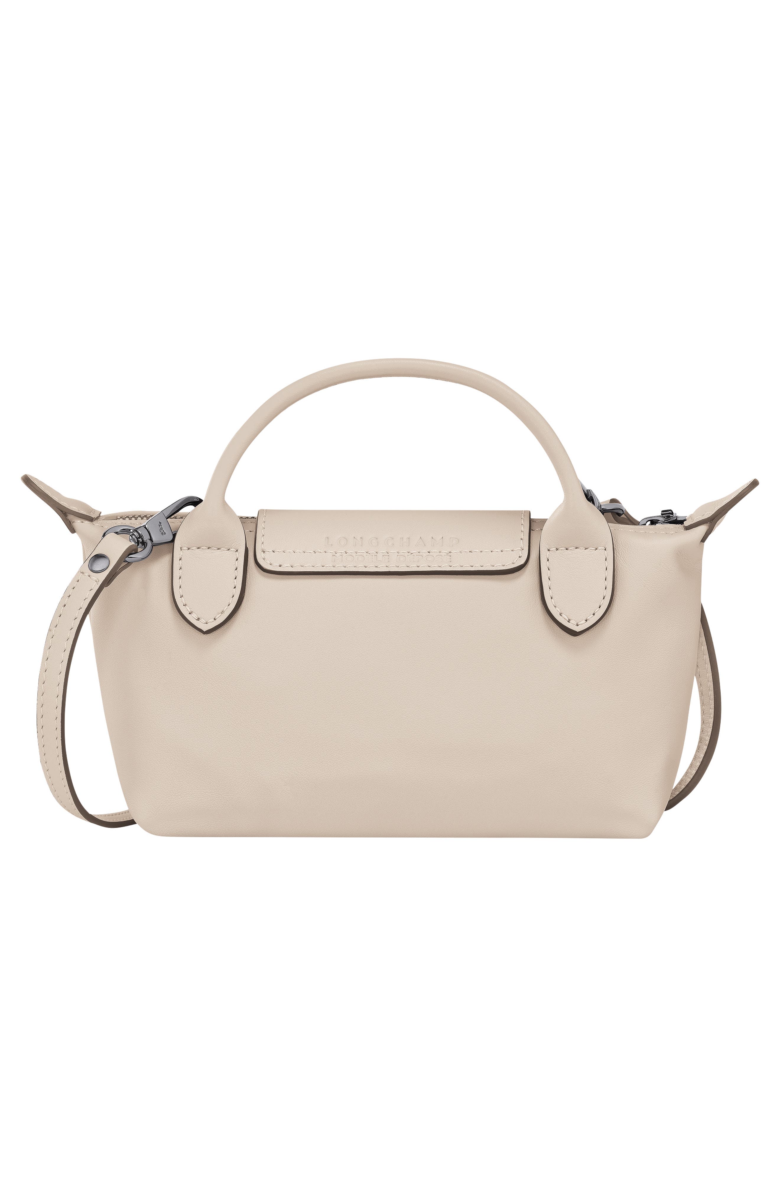 Extra Small Le Pliage Xtra Leather Clutch, Alternate, color, PAPER