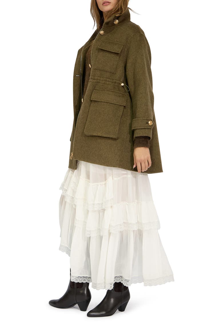 On the Move Wool Blend Drawstring Jacket, Alternate, color, OLIVE