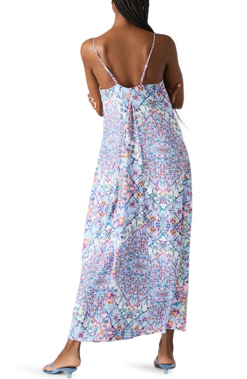 Steve Madden Brianna Print Sleeveless Maxi Dress In Blue
