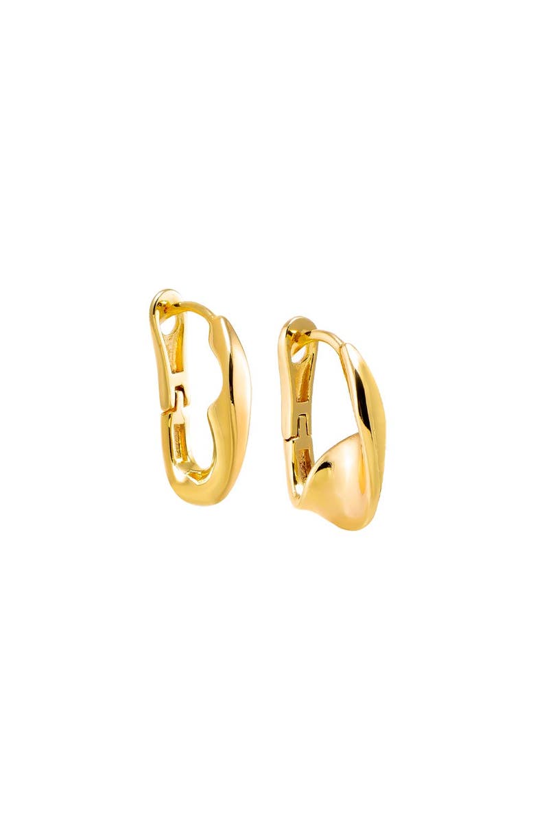BY ADINA EDEN Solid Curved Loop Hoop Earring, Main, color, Gold