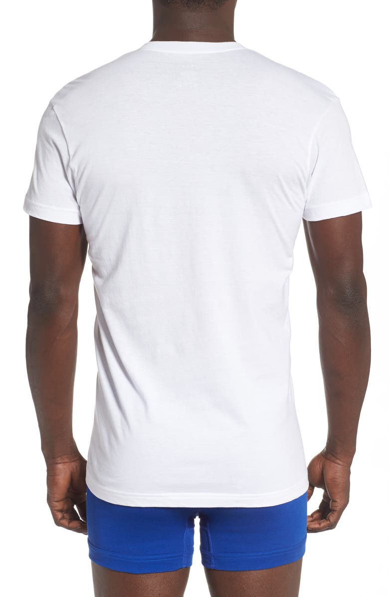 2(x)ist 3-Pack Slim Fit Deep V-Neck T-Shirt, Alternate, color, White New Logo