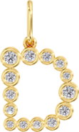 Everlee Bezel Letter "D" Lab Diamond Pendant Charm in 14K
