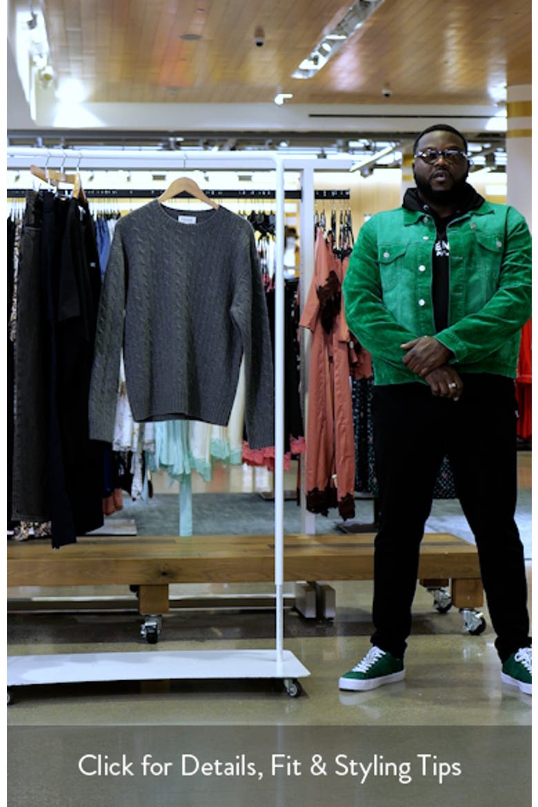 Cabled Cashmere Crewneck Sweater video
