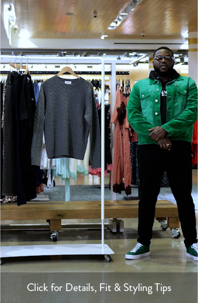 Cabled Cashmere Crewneck Sweater, sales video thumbnail