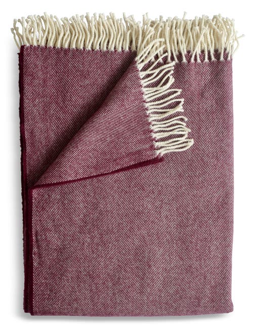 Evangeline Lightweight Herringbone Throws In Purple