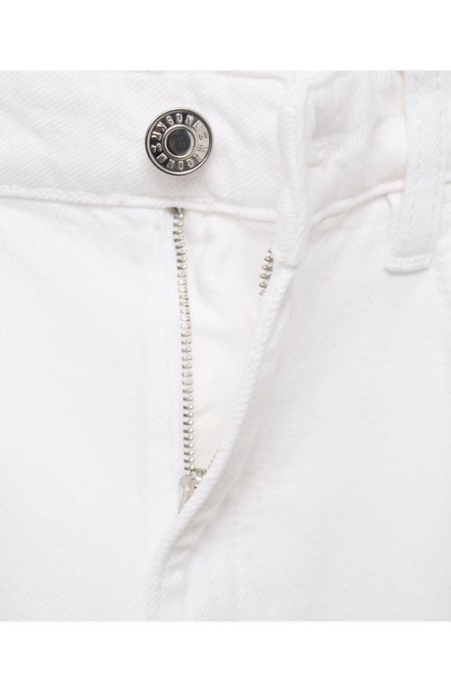 Shop Mango Raw Hem High Waist Wide Leg Jeans