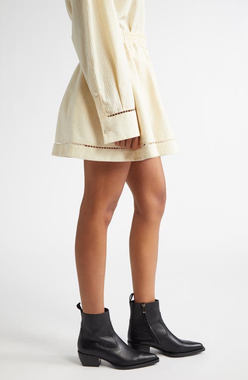 Shop Golden Goose Journey Texture Stripe Circle Skirt In Shortbread
