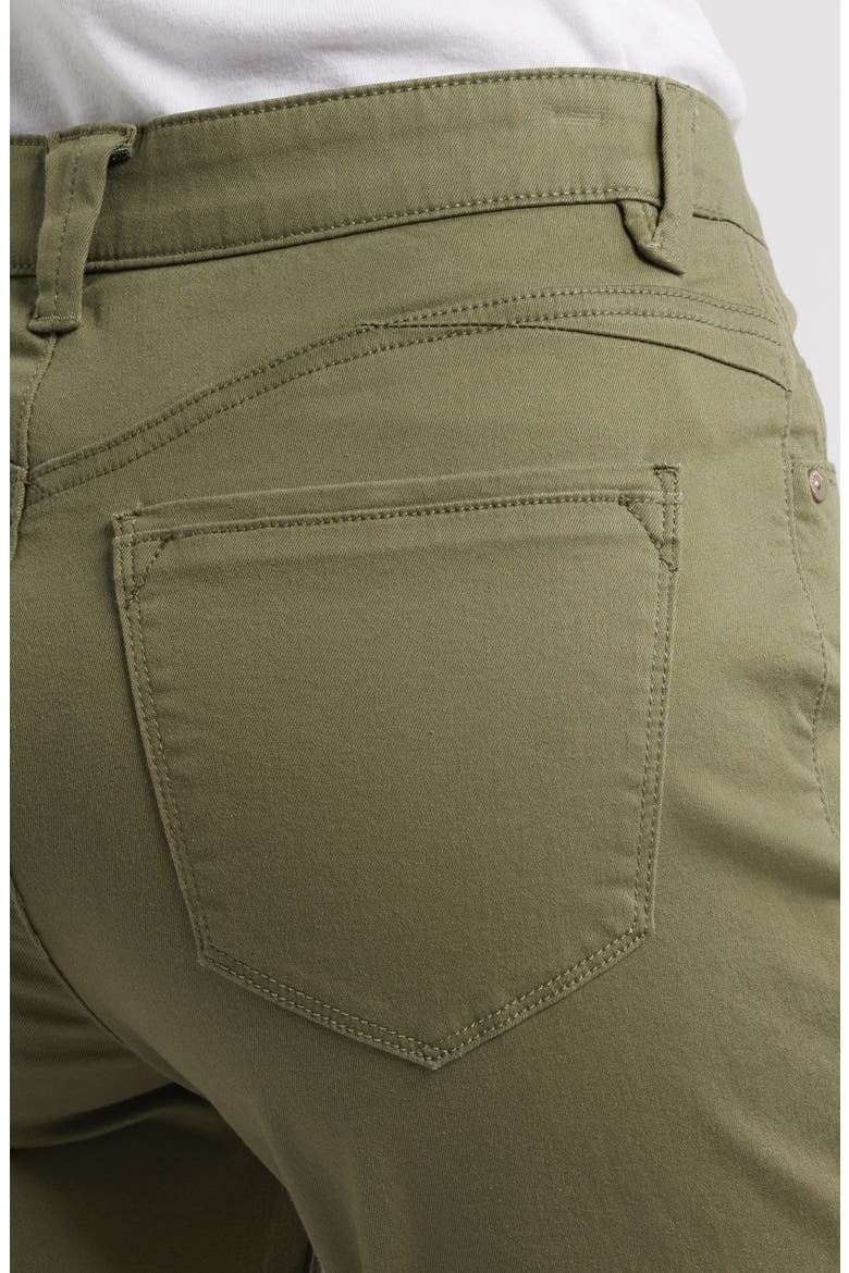 High Waist Straight Leg Stretch Twill Pants, Alternate, color, LILY PAD