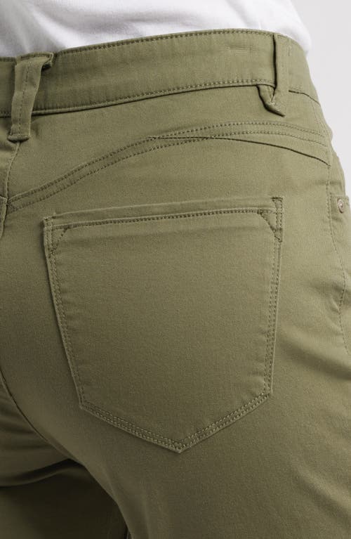 Wit & Wisdom High Waist Straight Leg Stretch Twill Pants In Lily Pad