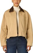Wit & Wisdom Contrast Collar Peplum Jacket